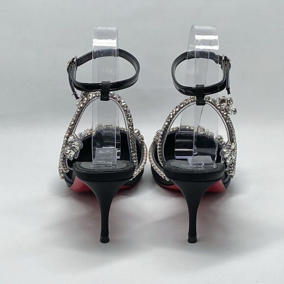 Christian Louboutin Marykate Queen Crystal-Embellished Satin Pumps size 37.5 - Picture 9 of 14